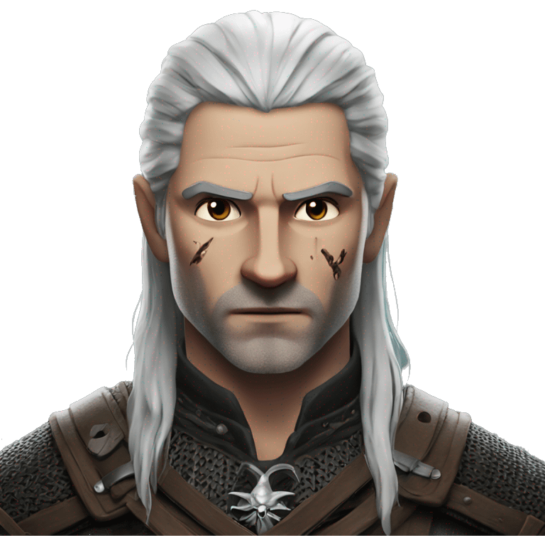 the witcher with a scar on his face emoji