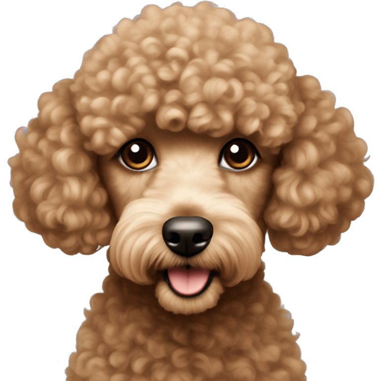 Mini poodle light brown emoji