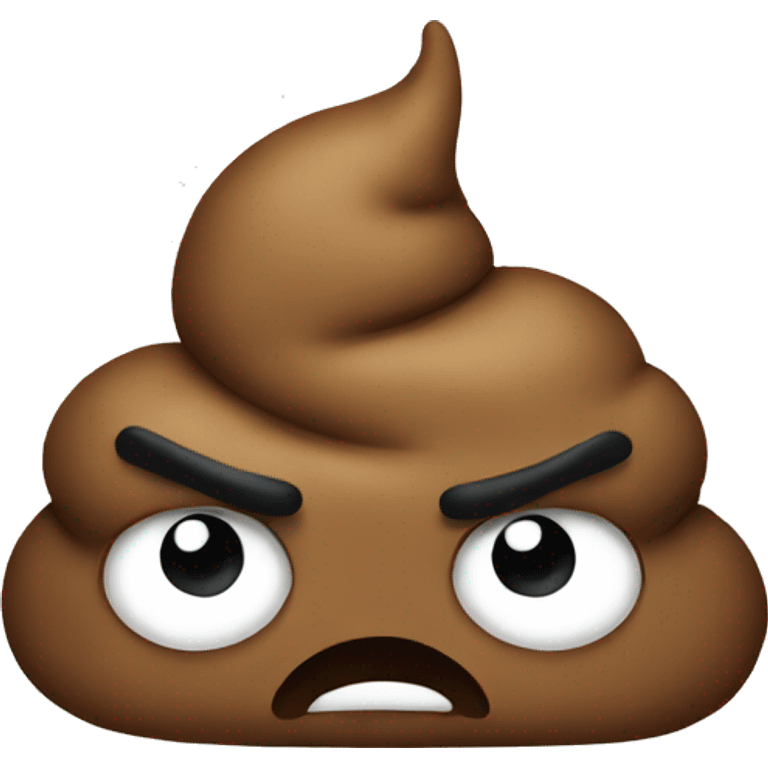 Angry poop emoji