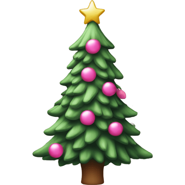 christmas tree with pink colors  emoji