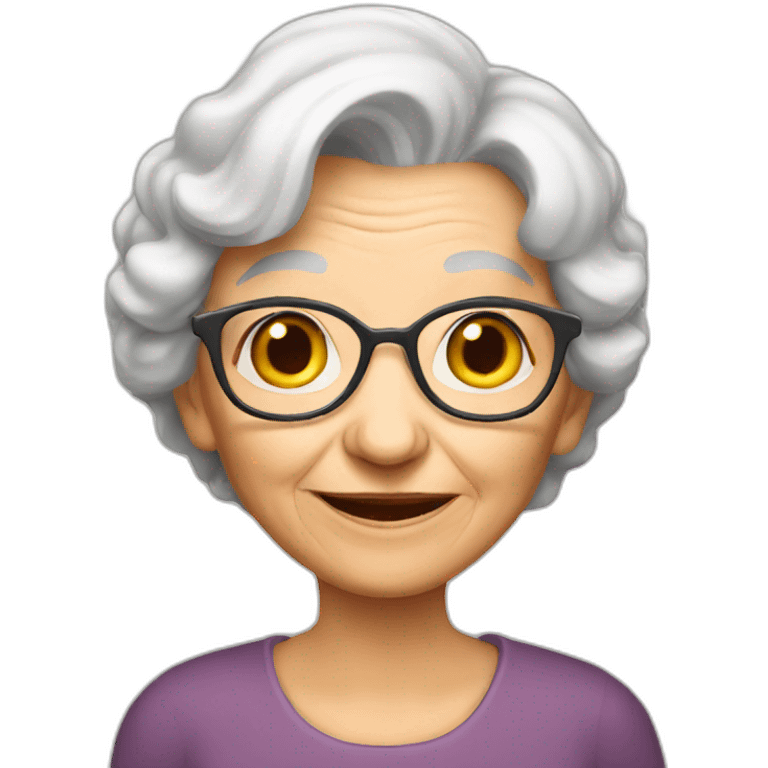 Old Lady in love emoji