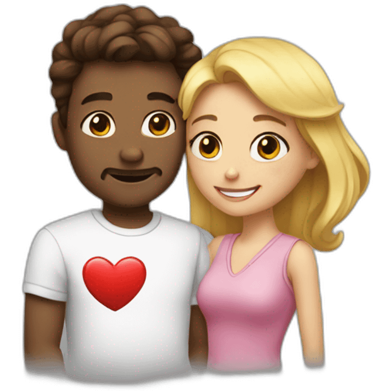 A man gives a heart to my girl emoji