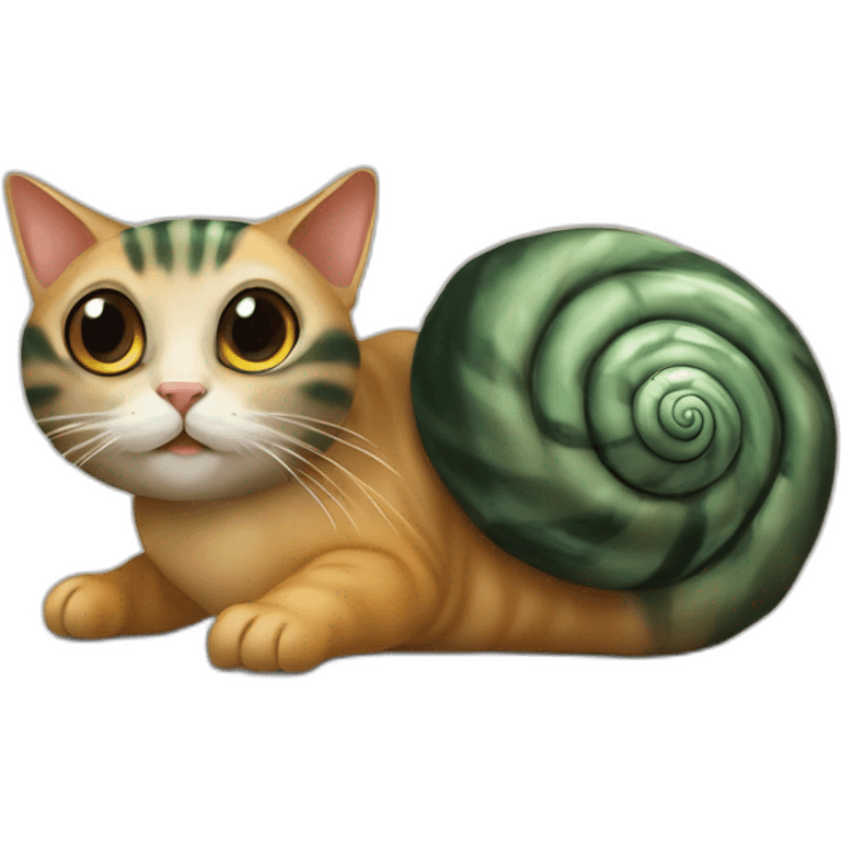 Escargots sur un chat emoji