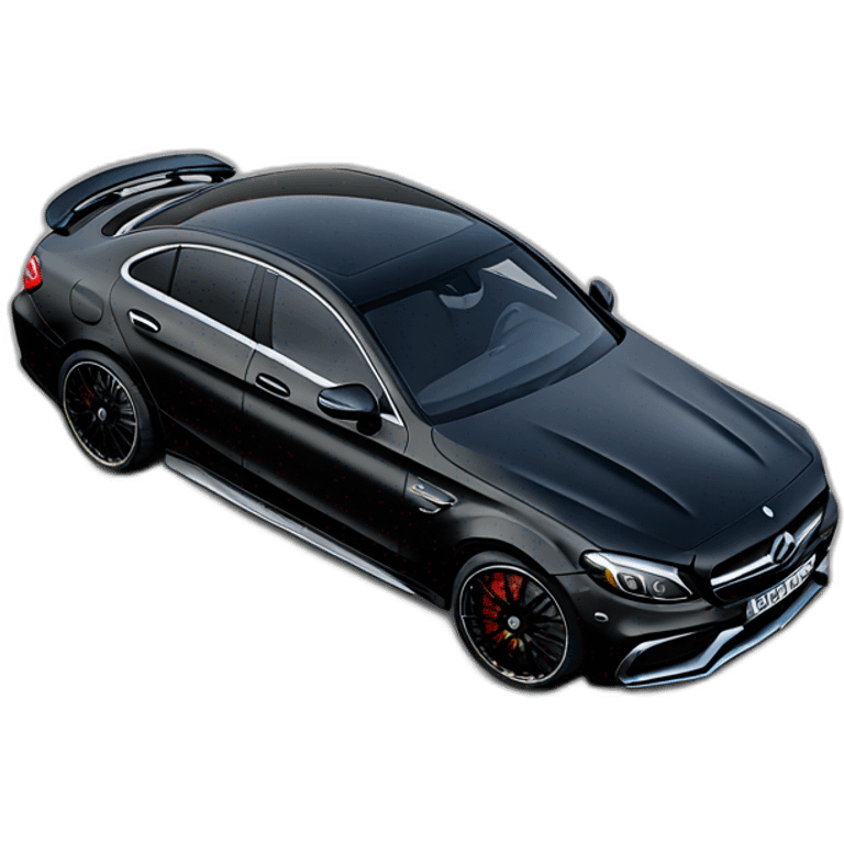 Mercedes AMG C63 in black emoji