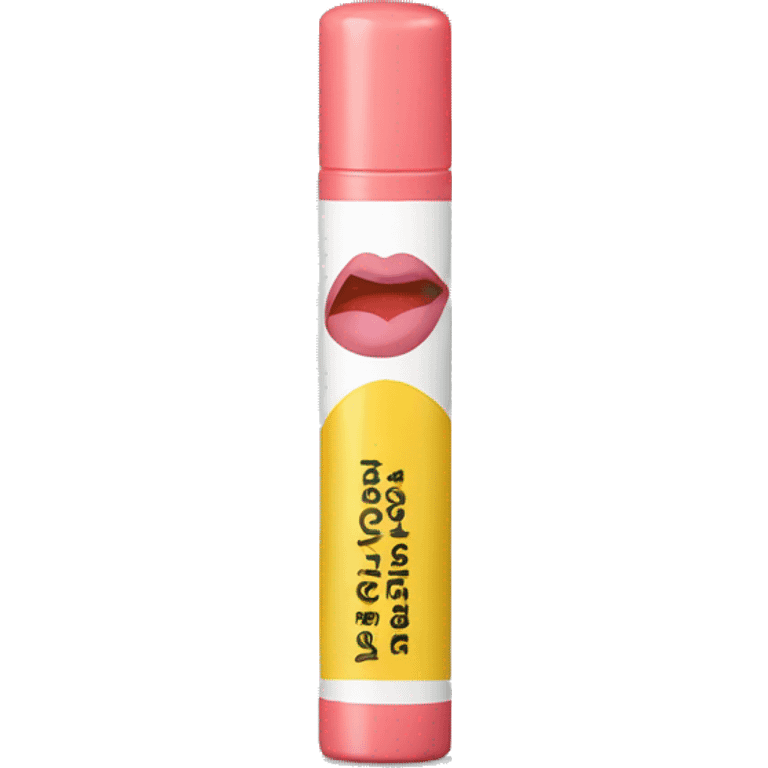 lip balm with label emoji