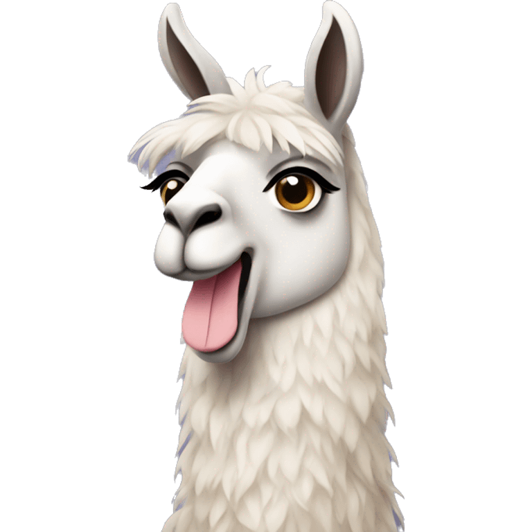 llama wearing dress  emoji