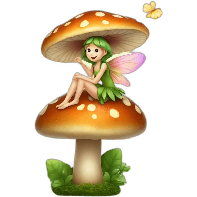 fairy on a mushroom emoji