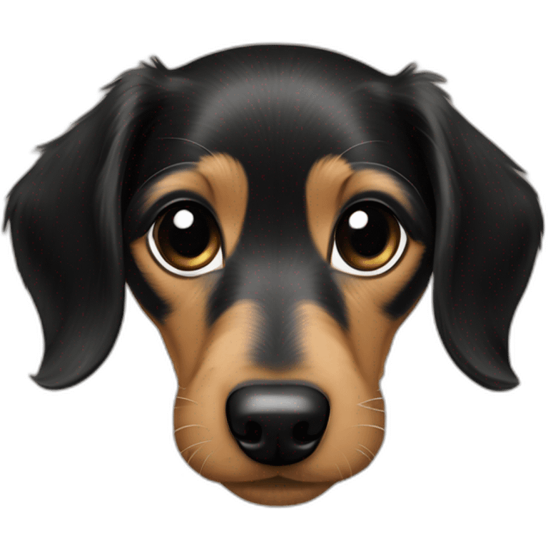 terrier wire hair dachshund mix Black Tan puppy emoji