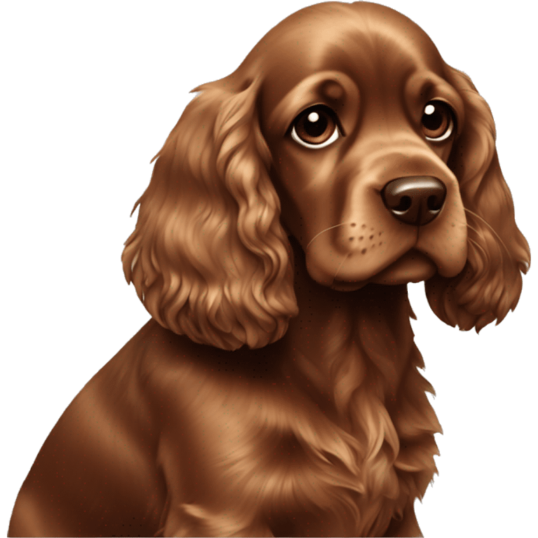 Brown cocker spaniel emoji