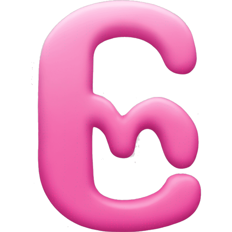 Pretty pink M initial   emoji