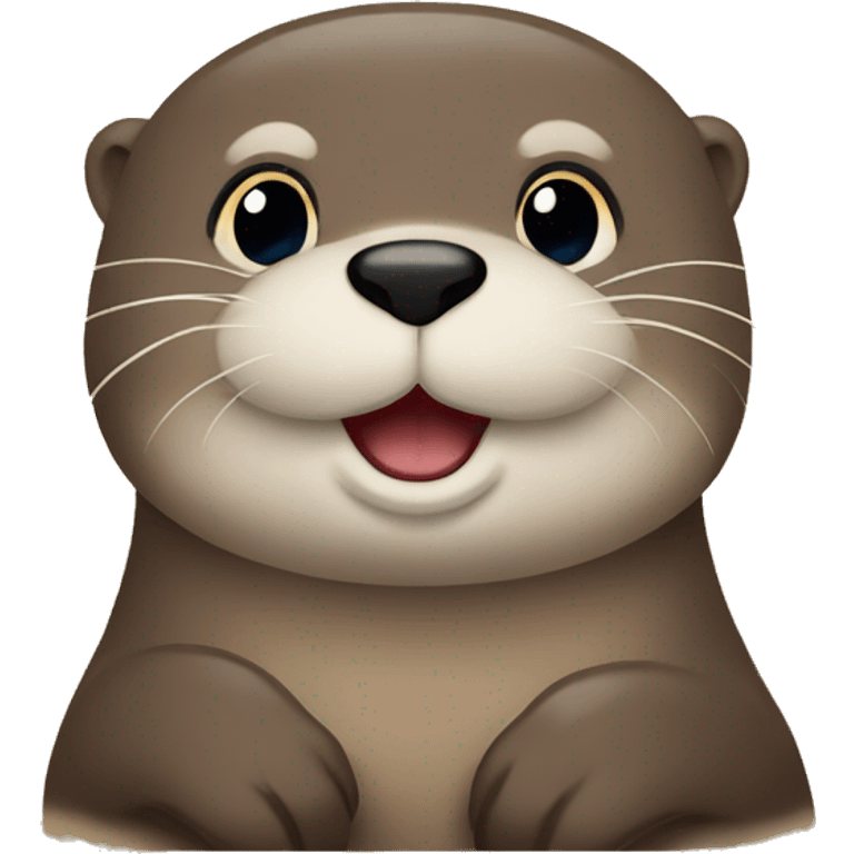 otter with miss you sign emoji