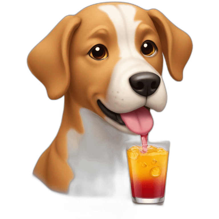 Dog drink a ber emoji