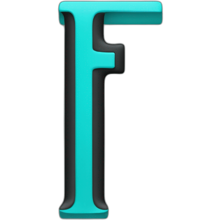 black lowercase letter t with a turquose cursor bar after it emoji