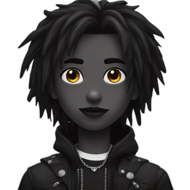 boy goth black cool emoji