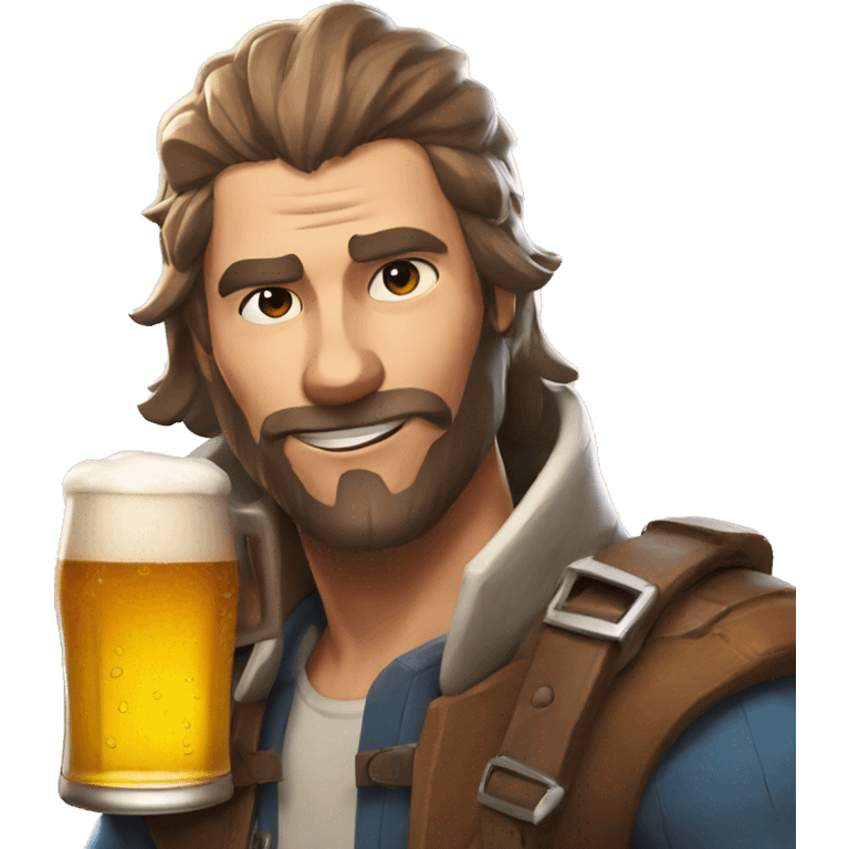 personaje de free fire tomando cerveza emoji