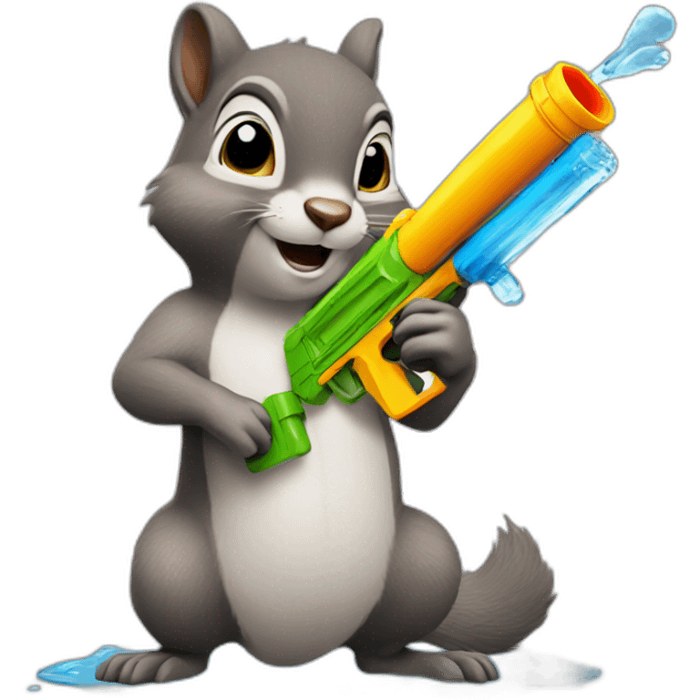 squirrel with a water gun emoji