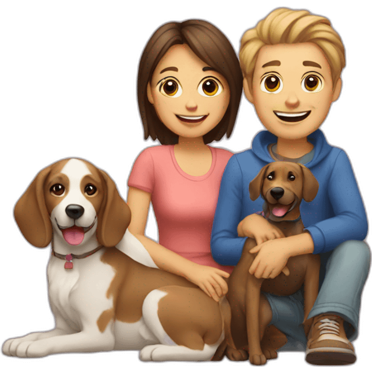 family and dog emoji