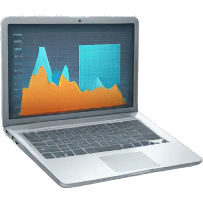 Laptop with tradingview chart emoji