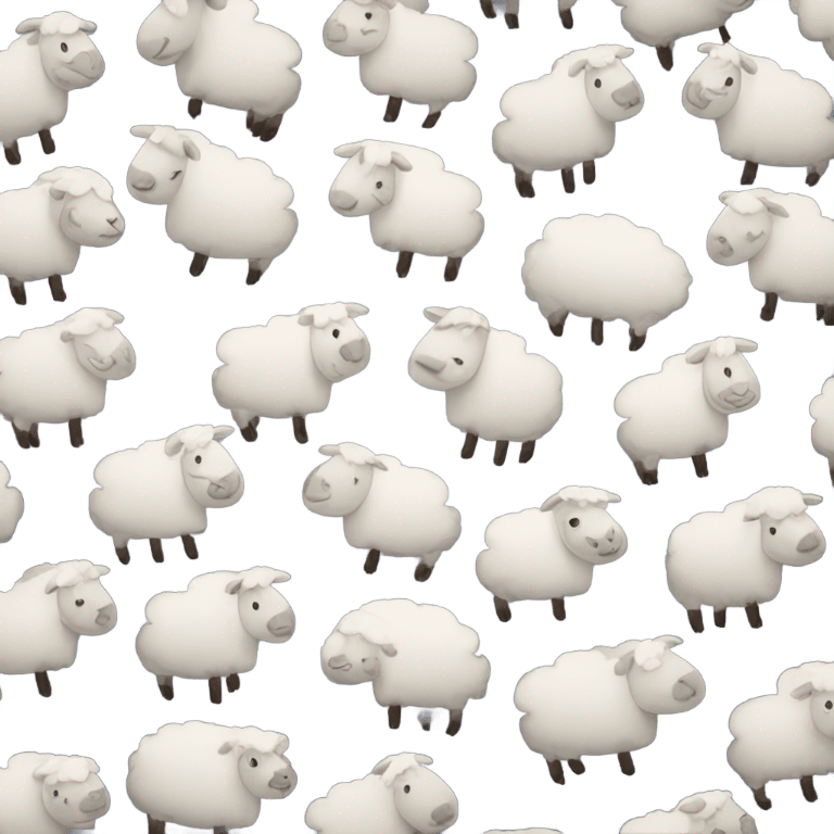 Counting sheep emoji