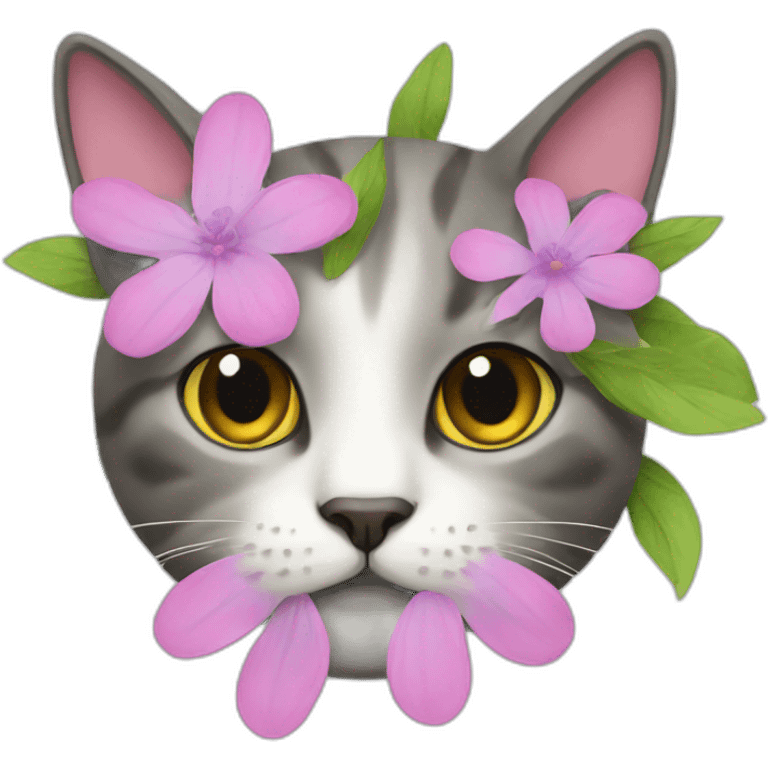 Cat flower emoji