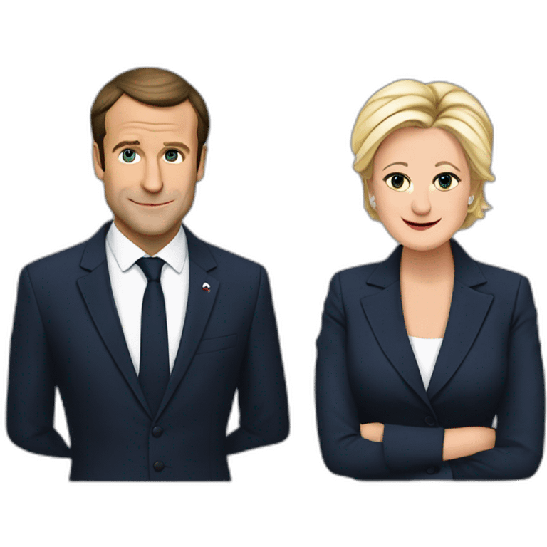 Macron et le pen emoji