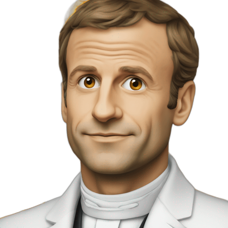 Emanuel Macron Buvant du jus d'orange emoji