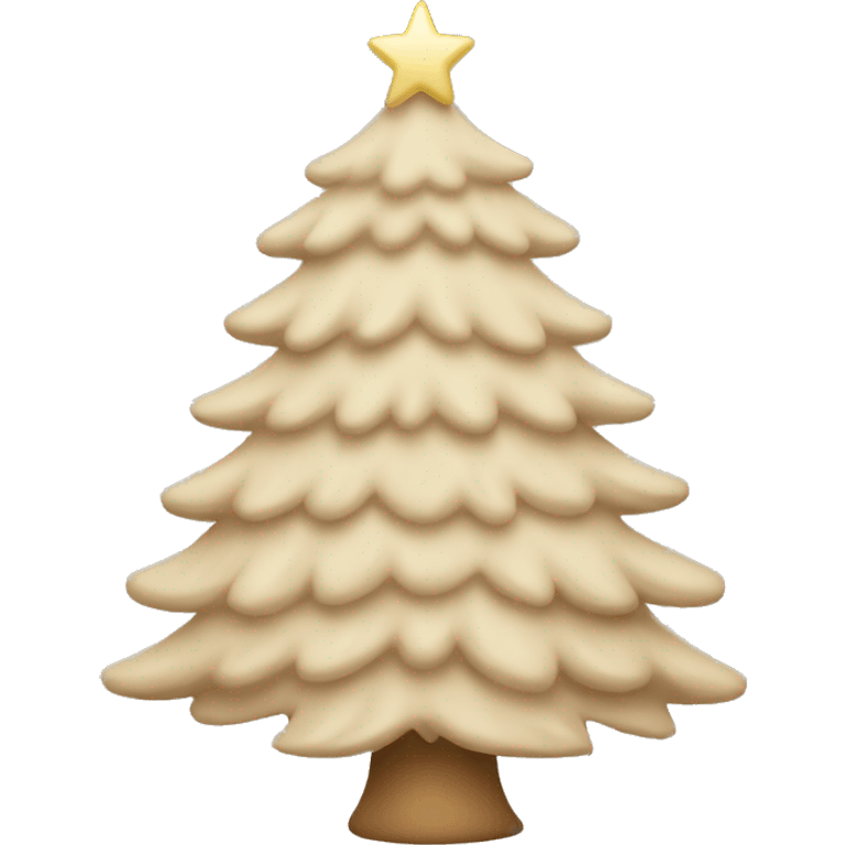 Beige Christmas tree emoji