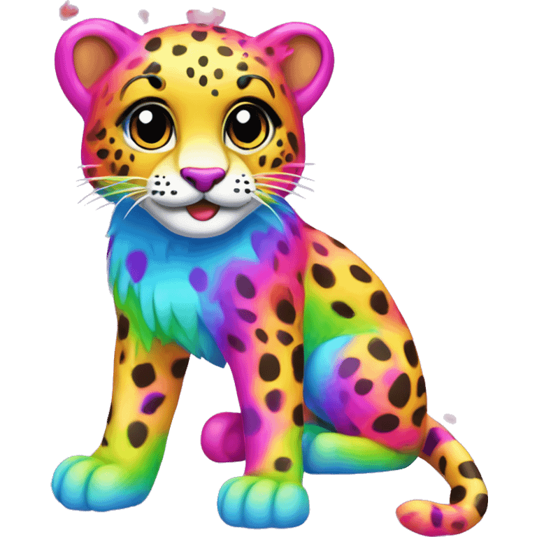 lisa frank rainbow cheetah emoji