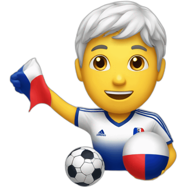 French soccer supporter emoji