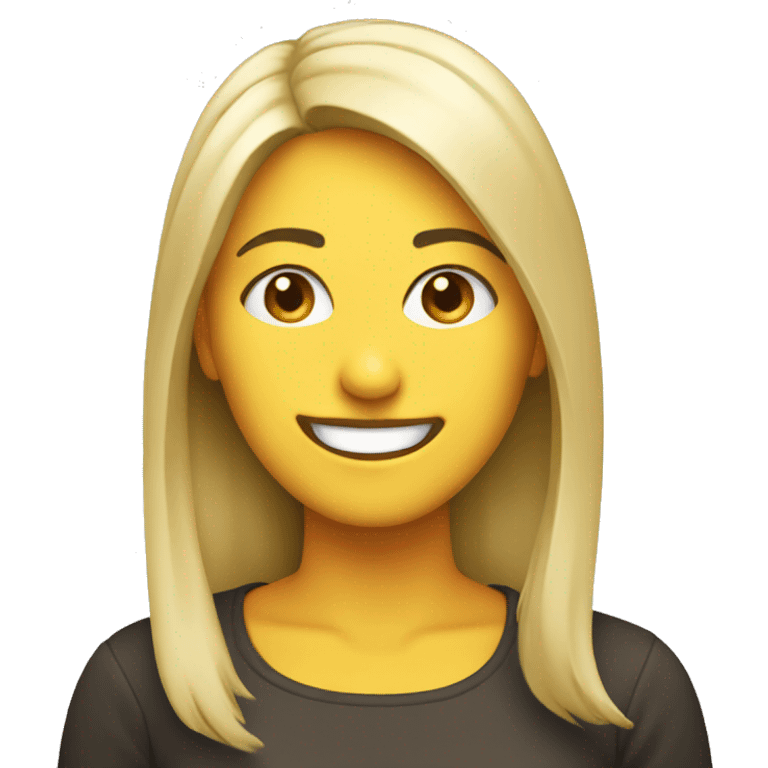 woman editor with smile emoji