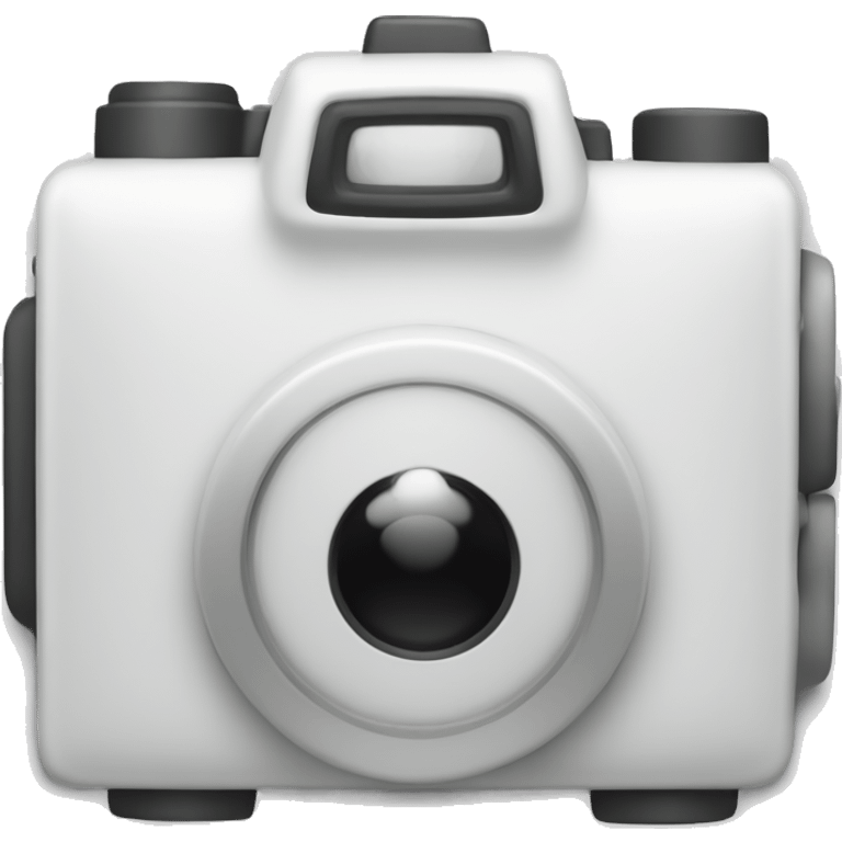 Photographic camera white, squared emoji