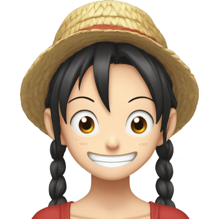 Une fille métisse Monkey.D Luffy emoji