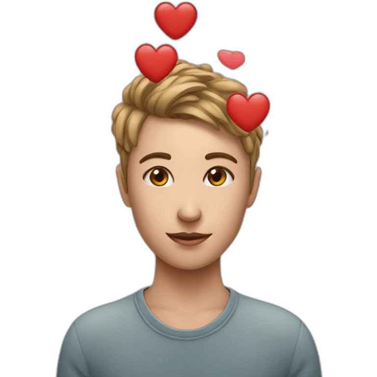 Heart on a person's head emoji