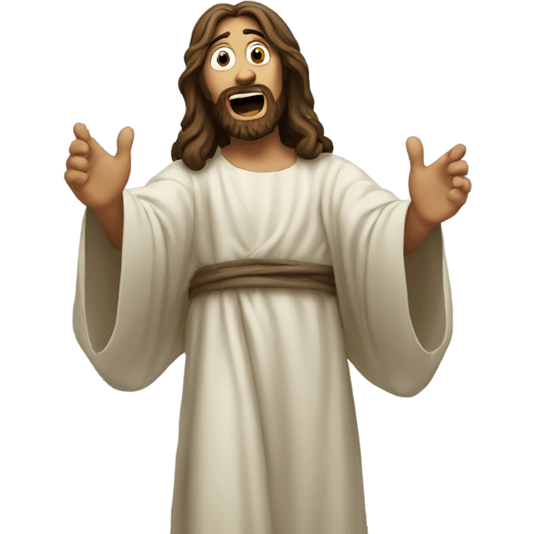 Jesus acting surprised  emoji