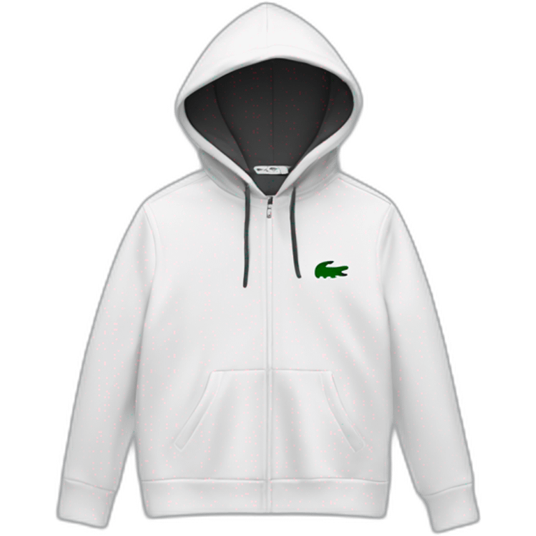 Lacoste tênis black bo with white lacoste hoodie emoji