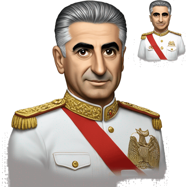 Mohammad Reza Pahlavi with Perspolis shirt emoji