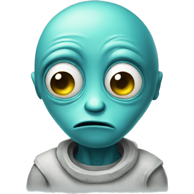 sad alien emoji