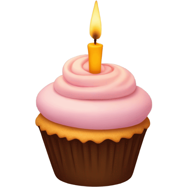 Cupcake with candle emoji