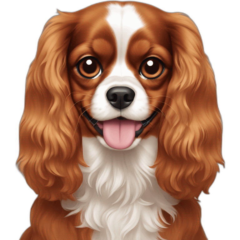 Cavalier King Charles spaniel smiling emoji