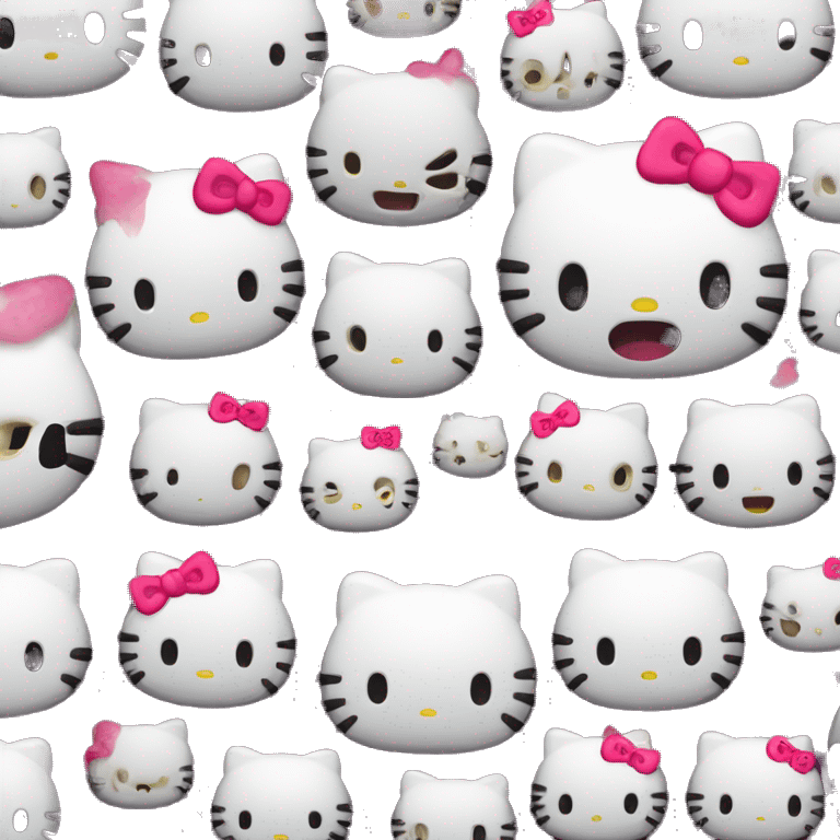 Scary hello kitty emoji