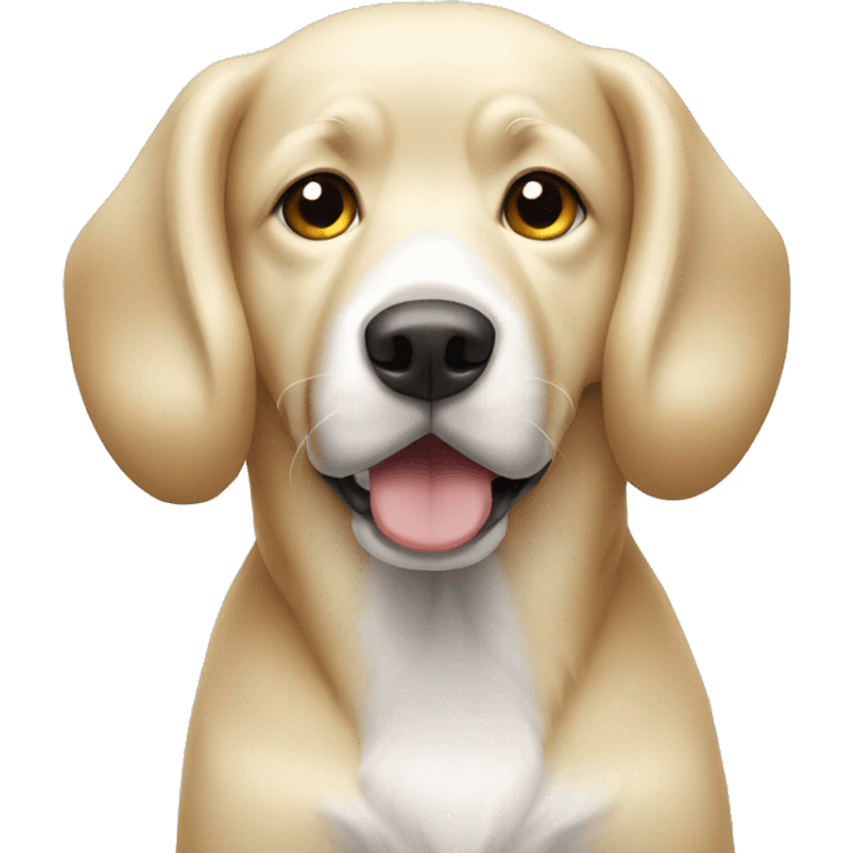 Blond dog with white emoji