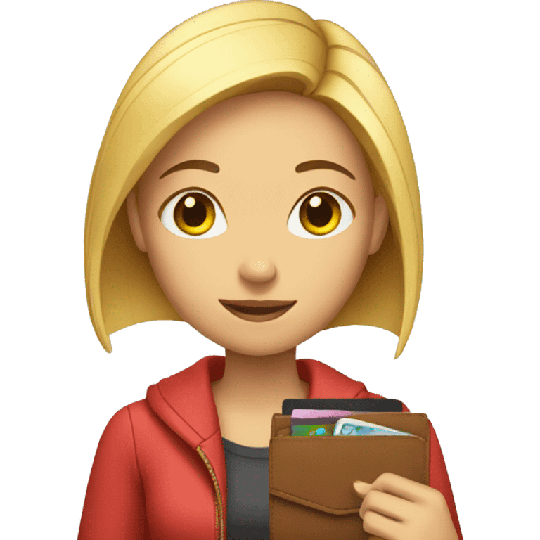 girl with wallet in hand emoji