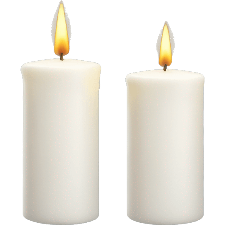 White pillar candles emoji