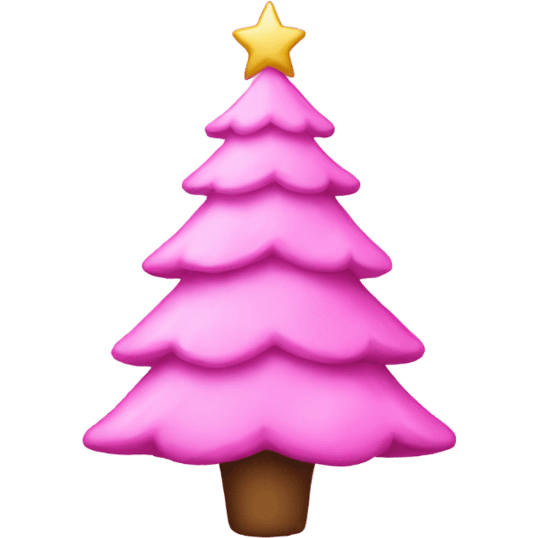 Pink Christmas tree emoji