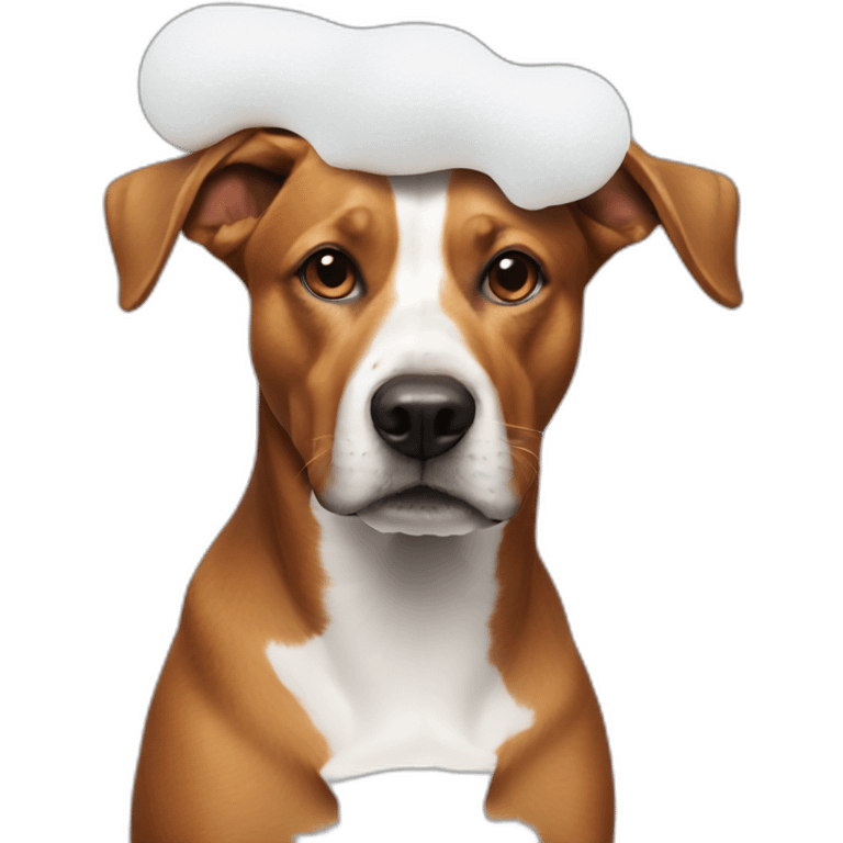 dog and foam on head emoji