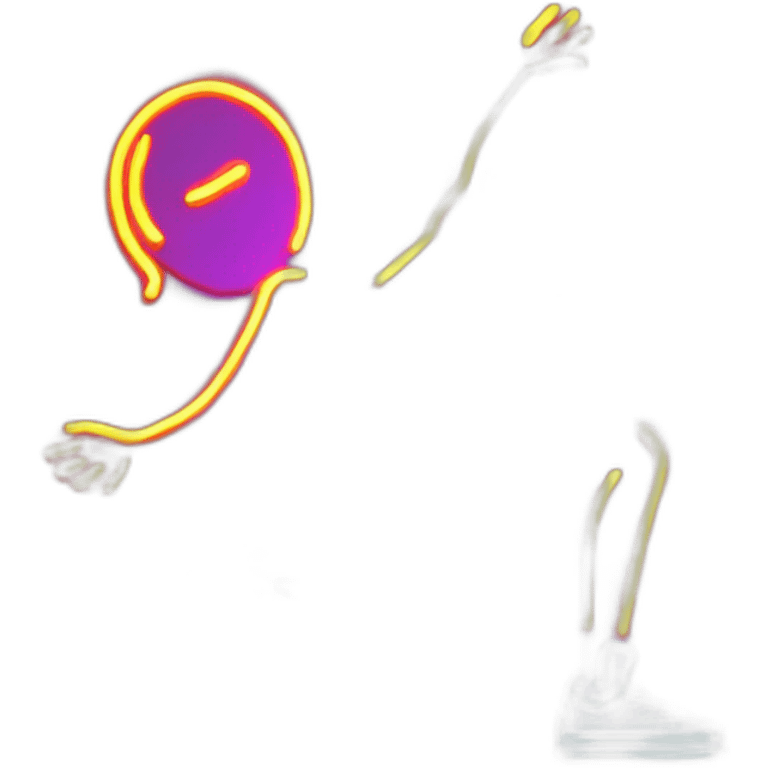  male dancer neon sign booty emoji