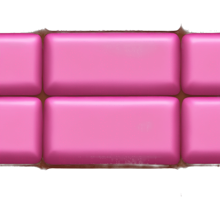 Realistic pink chocolate bar emoji