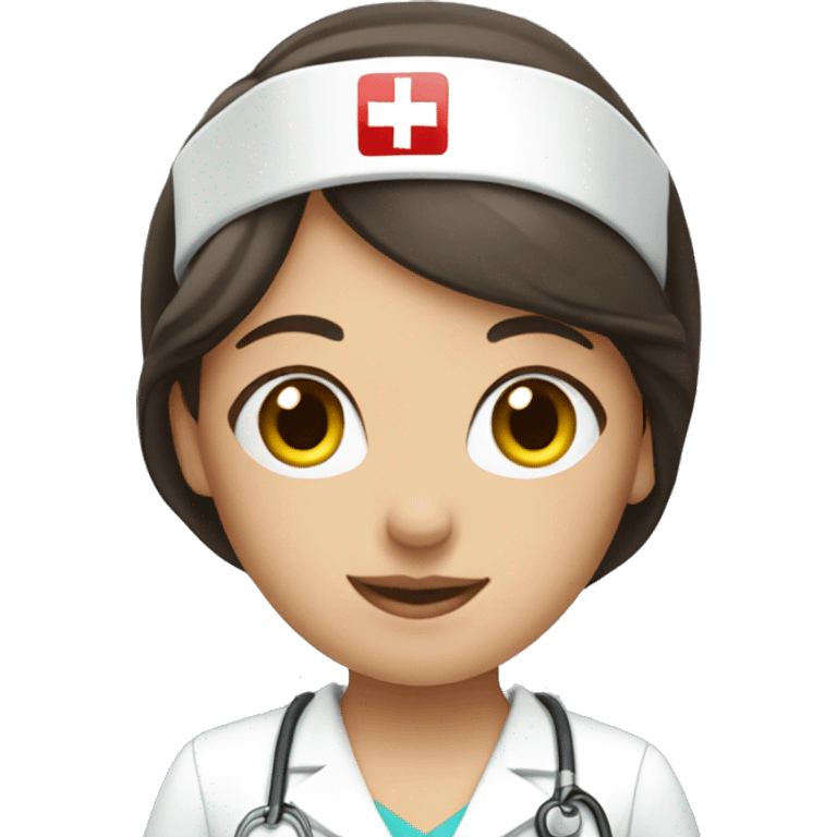 brunette nurse with money in her hand emoji