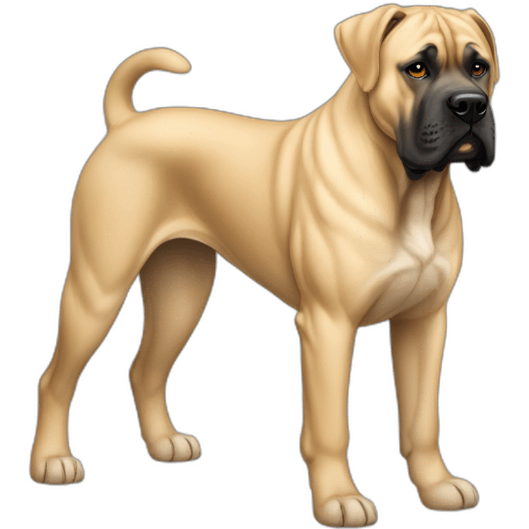 dog Cane Corso color fawn full body emoji