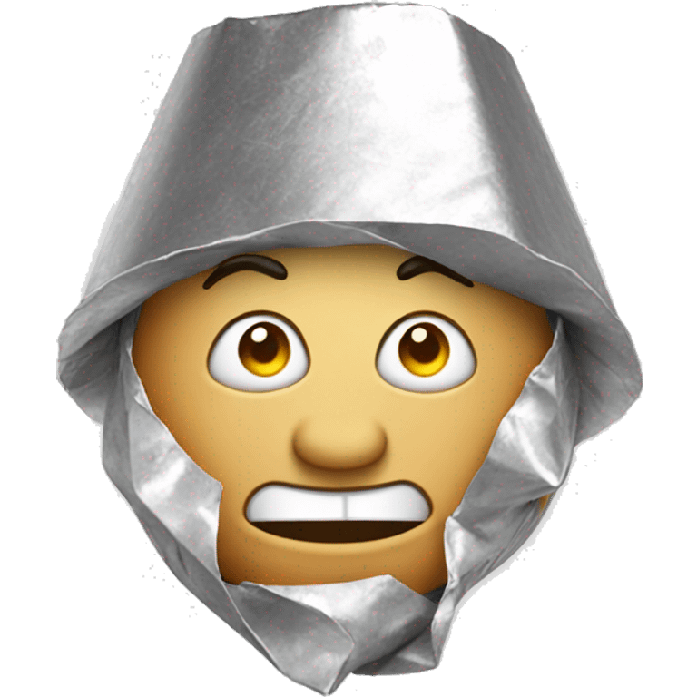 the stupid face with the tinfoil hat emoji